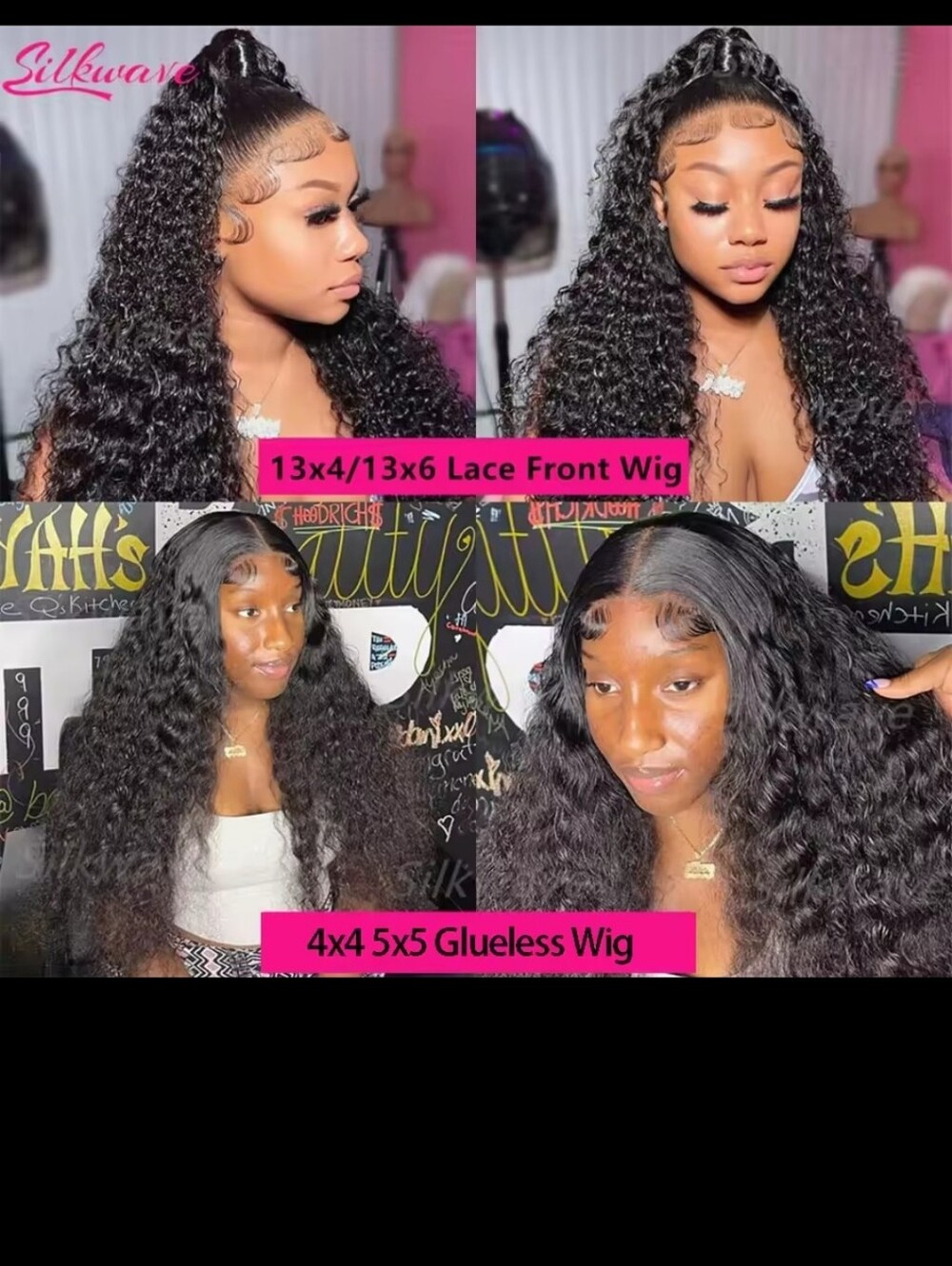 Silkwave 360° Glueless Curly Wig - Black - - Picture 15 of 15